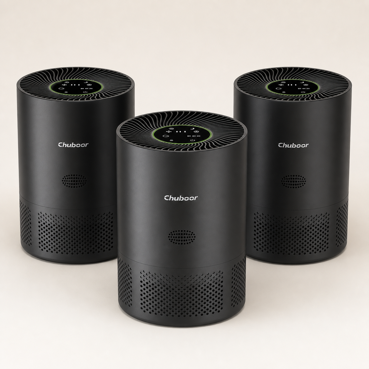 Three-Room Reset — 3 Air Purifiers + 3 Spare Filters