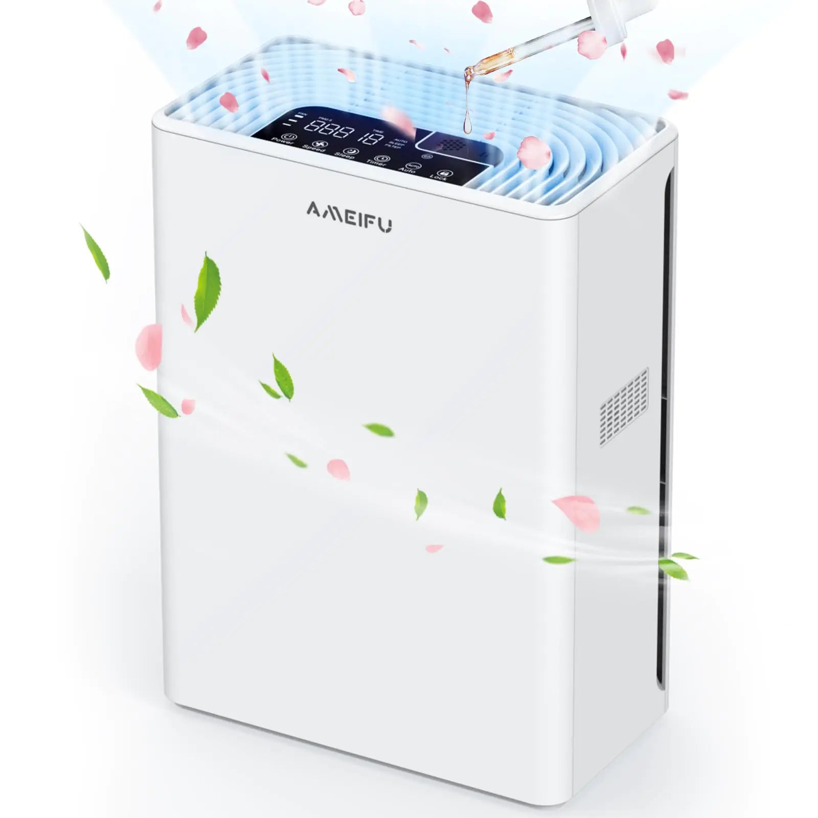 Three black Room Reset H13 HEPA air purifiers arranged on a warm eggshell background for a three-room smoke-season setup